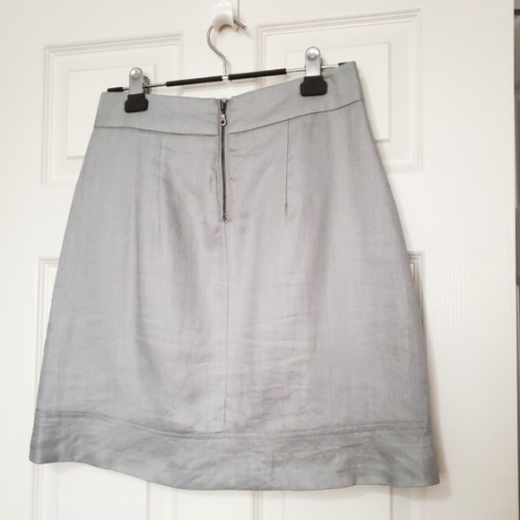 RW&CO ramie & cotton jacket blazer short skirt suit gray Small S natural fabric - Picture 8 of 16